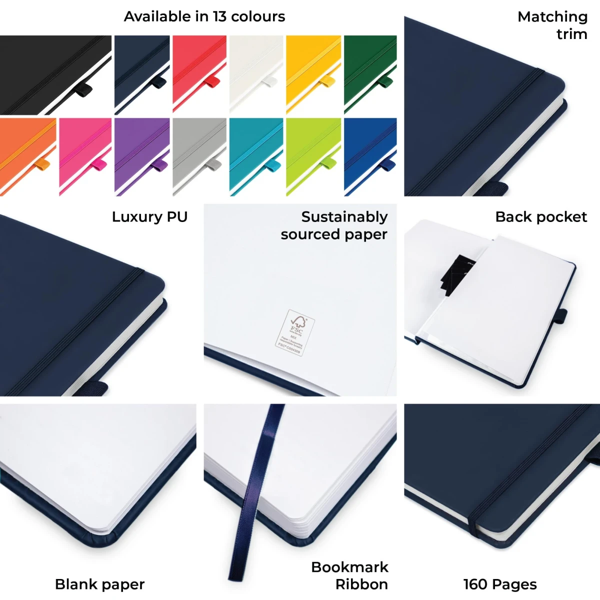 Wilson Blanco A5 notebook features