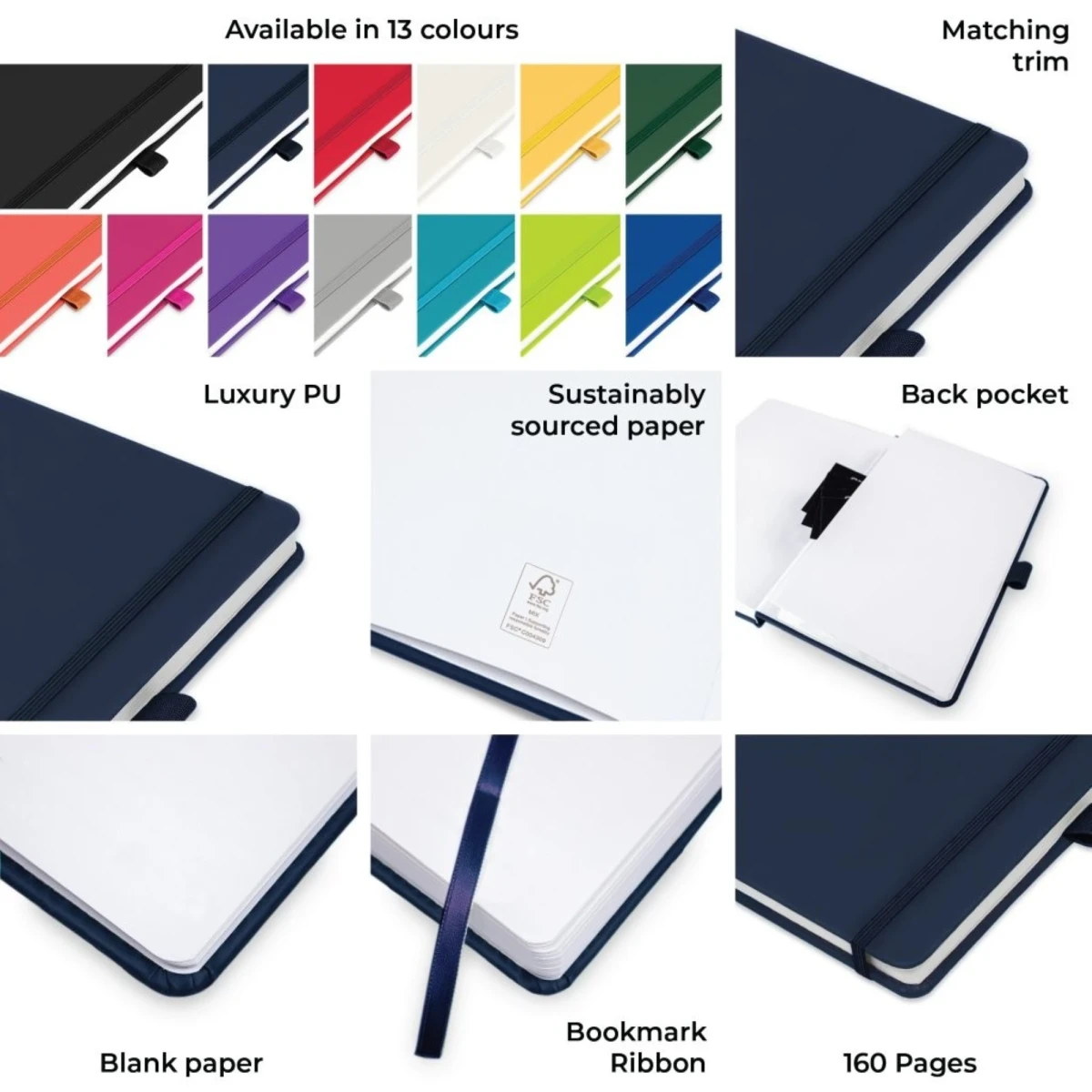 Wilson Blanco A5 notebook features